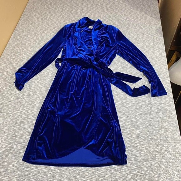 Calvin Klein blue below the knee long sleeves women size 14. SKU958 - Picture 7 of 8